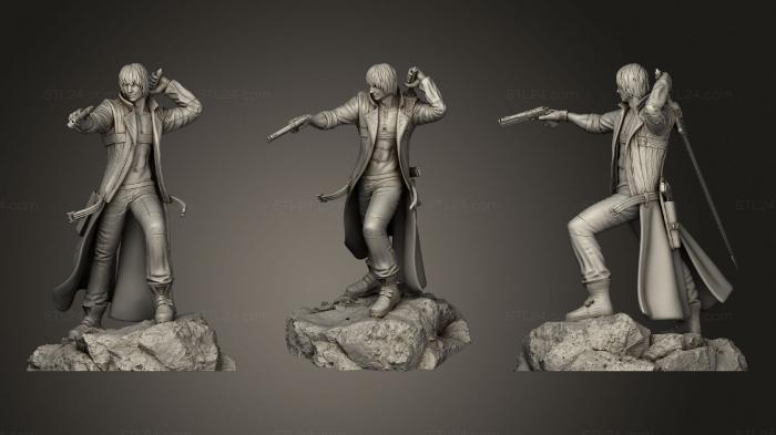 Статуэтки герои, монстры и демоны (Данте, STKM_2154) 3D модель для ЧПУ станка